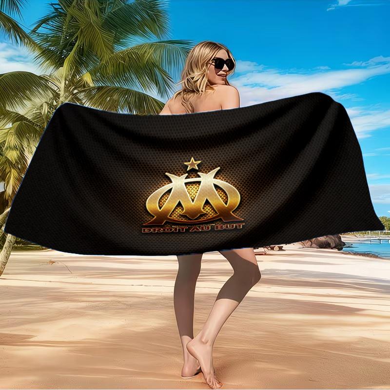 1PC Golden Marseille Emblem Beach Towel, Microfiber Beach Towel, Perfect For Pool, Beach, Travel, Home Decor Beach Party Fan gifts