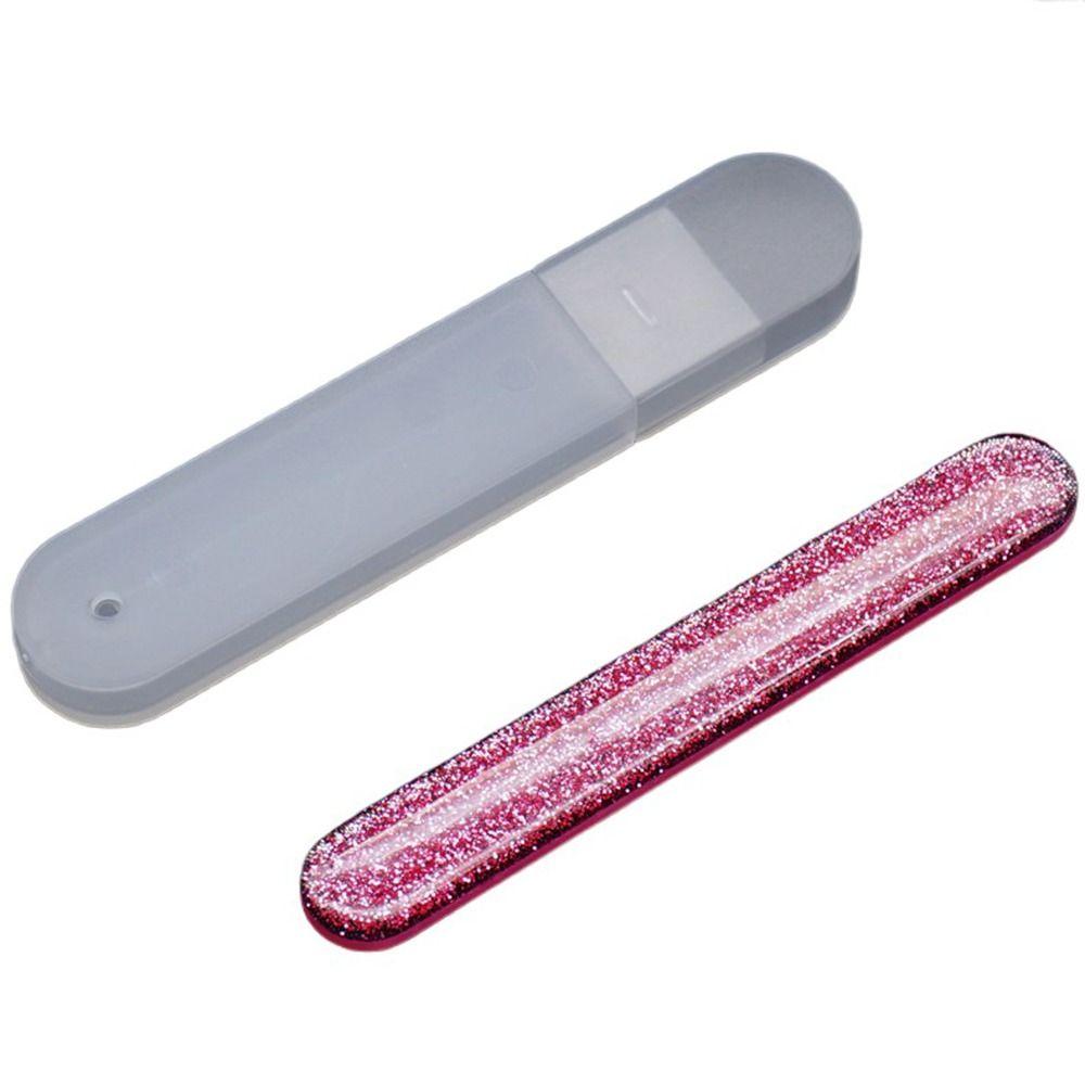 Glitter Nail Polishing Strip Nano Glass Polishing Stick Compact Nail File Manicure Tool