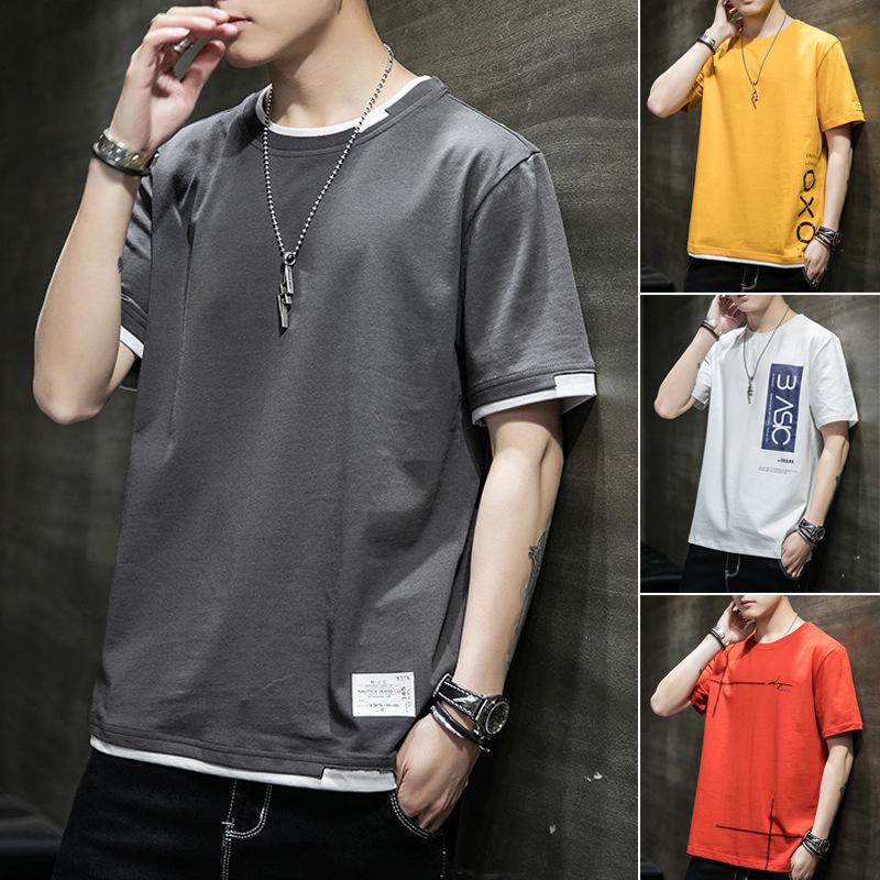 Men's Korean Style Loose Cotton Summer T-Shirt - Short Sleeve, Student Inner Wear