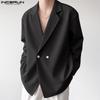 Men Lapel Neck Long Sleeve One Buttons Casual Loose Thin Blazer Coats