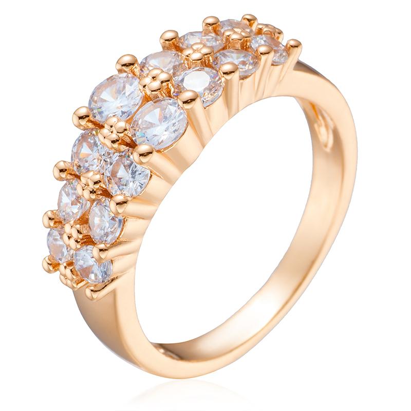 Женские кольца Kinel с блестящим кубическим цирконием, роскошные ювелирные изделия с твердым покрытием