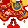 Horse Decorations Good Fortune Ornament with Bell Pendant Embroidery 2026 Chinese New Year Door Decorations for Wealth Success