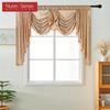 1PC Nuan Series European Style Light Luxury Retro Water Ripple Fringe Curtain Head for Kitchen Bedroom Living Room Window Decoration