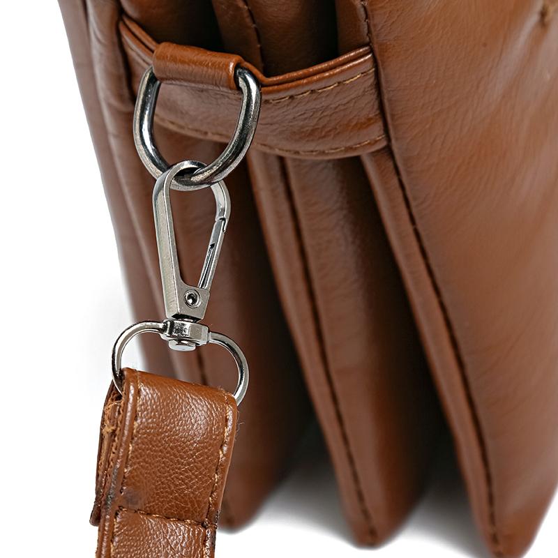 Women Shoulder Bag Soft Leather Middle-Aged Crossbody Bag for Mother Bag Large Capacity Retro Small Square Bag