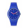 Swatch Men's Bio-Sourced Cobalt Disco Quartz Watch, Blue, Quartz Wristwatch.