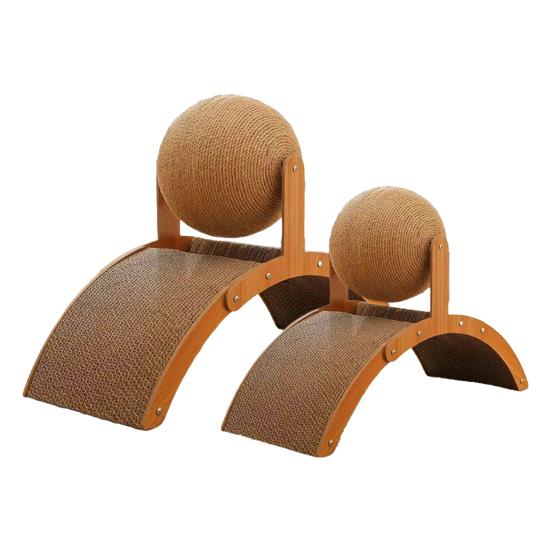 Арка для царапания кошек и мяч Интерактивный мяч для царапания кошек Арочная когтеточка с деревянной рамой