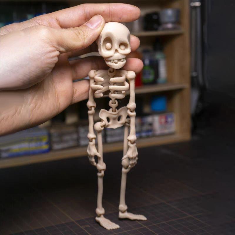 Подвижный скелет Магнит на холодильник 3D-печатный Шарнирный скелет Декор Хэллоуин Хоррор Светящийся череп Магнит Наклейка на холодильник
