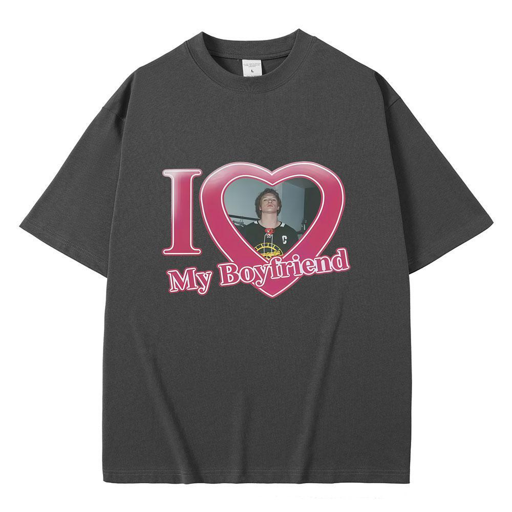 Heated Rivalry T Shirt I Love My Boyfriend Ilya Rozanov Graphic Tshirt Men Women Clothing Fashion T Shirts Male Vintage Tshirt