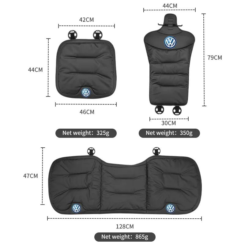 Car Front Rear Seat Cover Velour Leather Cushion Backrest Protective Mat For VW Scirocco Beetle Golf Passat Polo Sharan TouranNB1