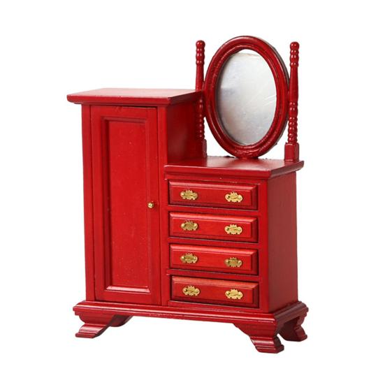 Мини-комод для кукольного домика, винтажный миниатюрный комод с ящиками, мини-мебель, туалетный столик для куклы