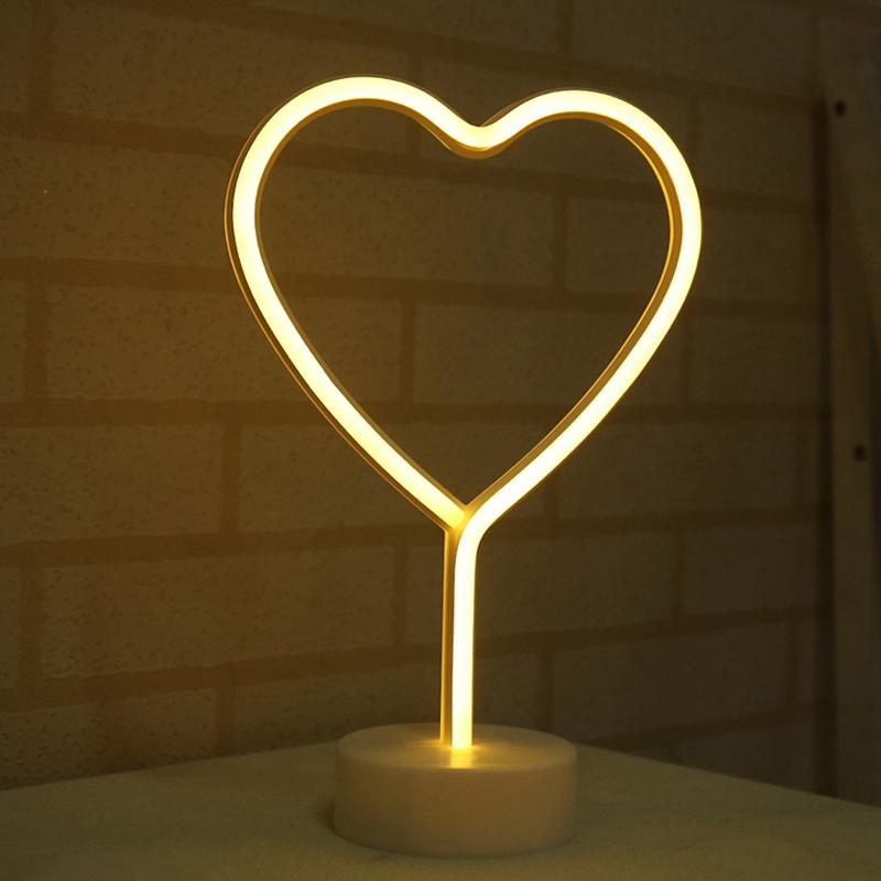 Neon Moon Lamp Holiday Light Flamingo/Heart/Moon/Pineapple/Christmas Tree LED Night Light for Home Festival Wedding Party Decor
