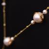 Handmade Freshwater Pearl Pendant Necklace Women Vintage Wrap Wire Sweater Chain Boho Chic Jewelry