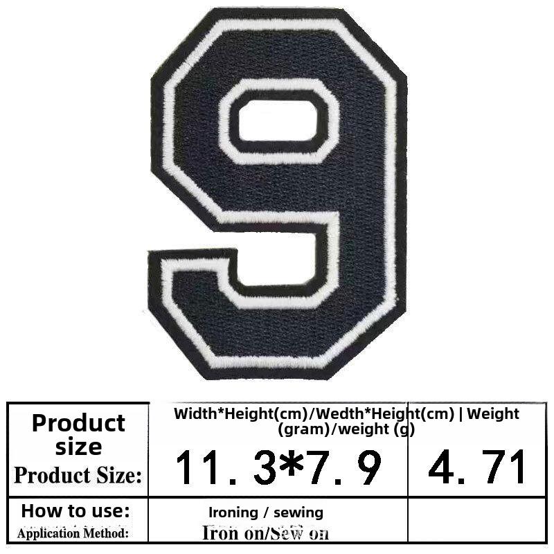 Вышитый алфавит и цифры нашивка на рукаве из джерси