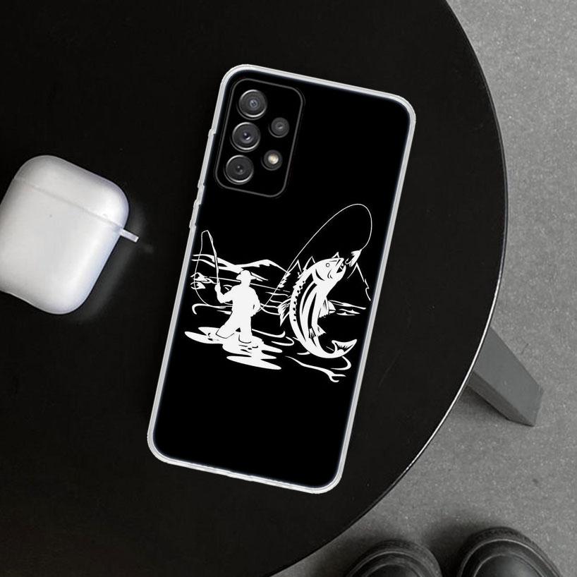 Hunting Fishing Man Phone Case for Samsung Galaxy A17 A16 A26 A36 A56 A57 A37 A15 A25 A35 A55 A14 A24 A34 A54 A13 A23 A33 A53 Ga
