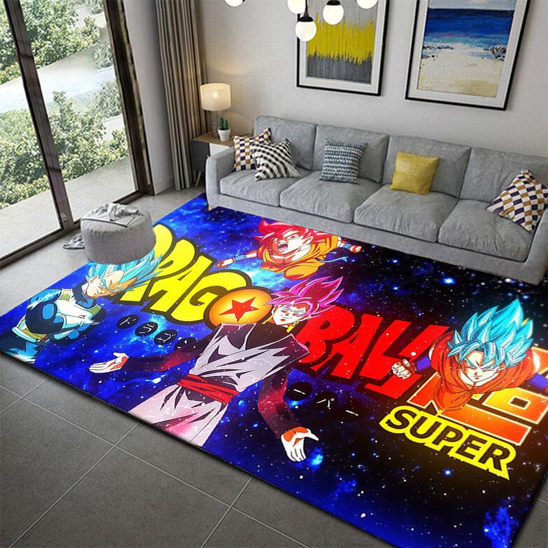 Non‑Slip Dragon Ball Mat for Kids Roomanime soft washable cartoon floor carpet