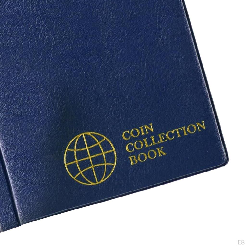 Альбом-органайзер для монет для коллекционеров, папка-регистратор на 60 карманов для хранения денег и пенни