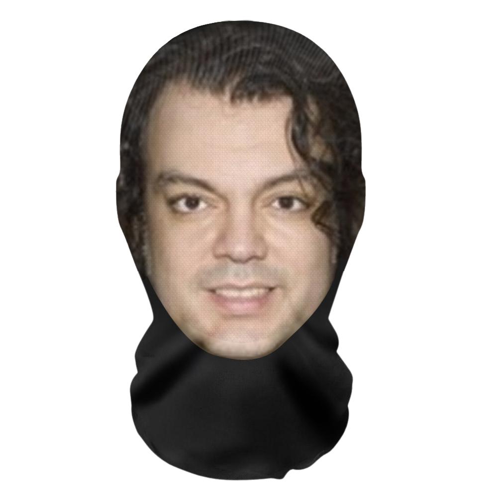 3D Узор Сетчатая Маска для Лица Головной Убор Вечеринка Косплей Реквизит Забавное Лицо Принт Головной Платок Знаменитость Ледяной Шелк Солнцезащитная Маска для Головы