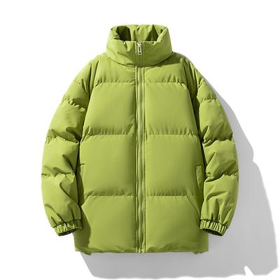 Зимняя молодежная спортивная стеганая куртка повседневная свободная трендовая куртка с воротником-стойкой для активного отдыха стеганая куртка мужская одежда