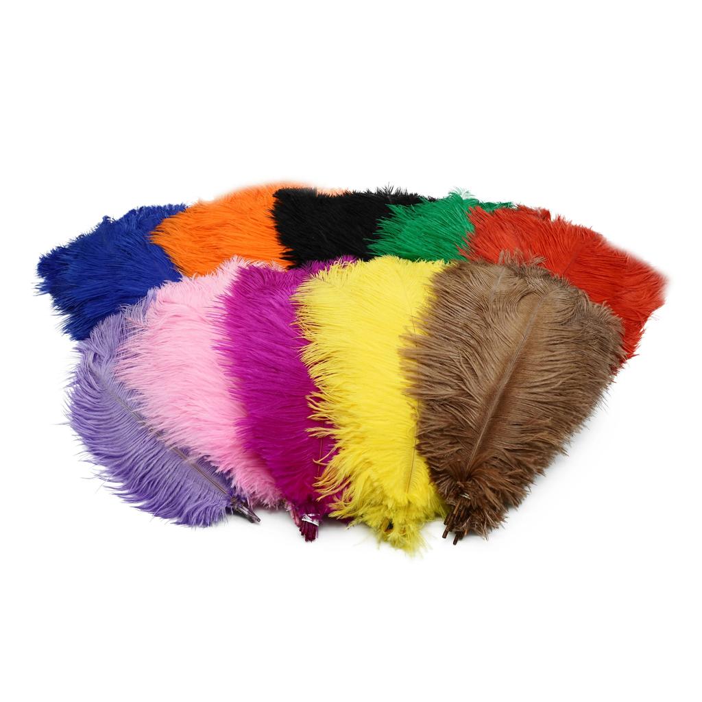 20 шт./лот, натуральные белые страусиные перья, аксессуары ручной работы, свадебные украшения для дома, Марди Гра, красочные плюмы, деко