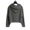 CELINE Knit Hoodie Gray Women's Size M Model 2A36T423P