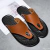 Fashion Slippers Summer Flip-Flops for Men Beach Slippers Brown Sandals Comfortable Shoes Non-Slip Bathroom Shoes Men Slides