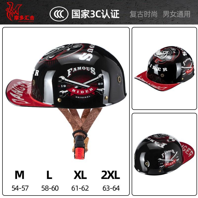 ABS Half Helmet Scooter Motorcycle Riding Adult Unisex Safety Headgear With 3C Certification