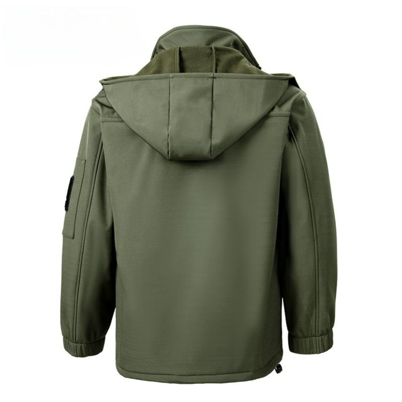 Autumn and Winter Plus Velvet Thickened Jacket Suits for Men and Women Windproof and Water-repellent Outdoor Cold-proof Warm Overalls