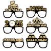 12/6pcs 2025 New Year Party Supplies Happy New Year Paper 3d Glasses Party Cupcake Inserts