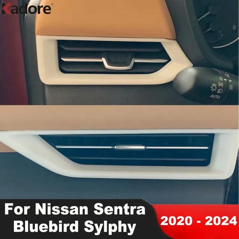 Car Front Side Air Condition Vent Outlet Cover Trim For Nissan Sentra Bluebird Sylphy - 2024 Carbon Interior Accessories