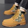 Big Head Martin Boots Men's Autumn and Winter Fleece Men's Boots High Top Casual Leather Boots Men's Tooling Boots 2024 New
