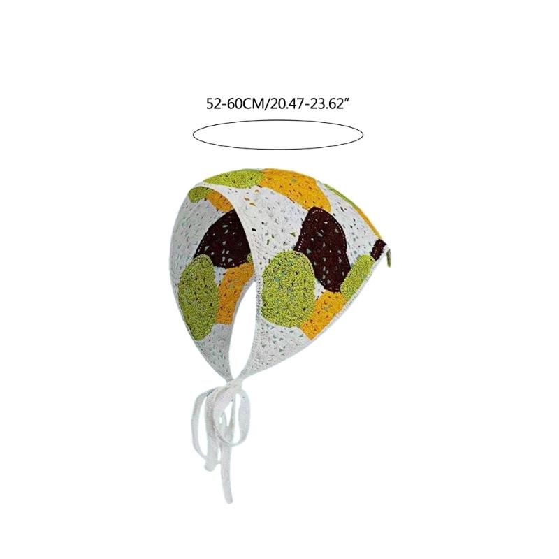 Women Floral Hairband Wrap Bohemia Triangle Headwraps Elaborate Head Scarf Turban Bandanas Hairband for Vacation