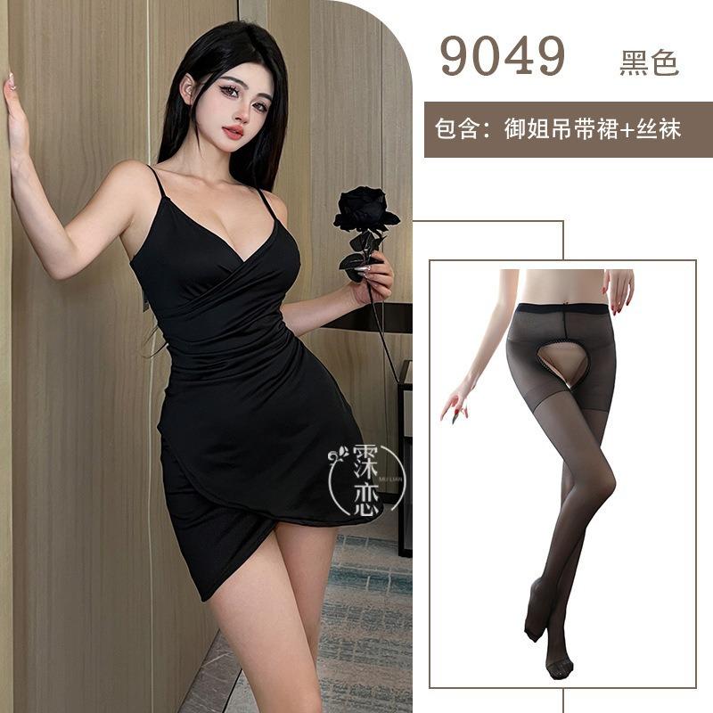 Сексуальное сексуальное нижнее белье маленькая грудь показывает большую униформа для ролевых игр секретарши на рабочем месте чистое желание облегающее бедра