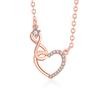 Sparkle Diamond Love Necklace Women Light Luxury Niche Design Fashion Hollowed Out Elegant Personality Collarbone Chain