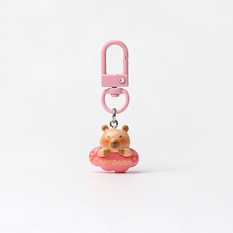 Мультяшный розовый цвет капибара капибара брелок кулон рюкзак подвески украшения аксессуары подарок