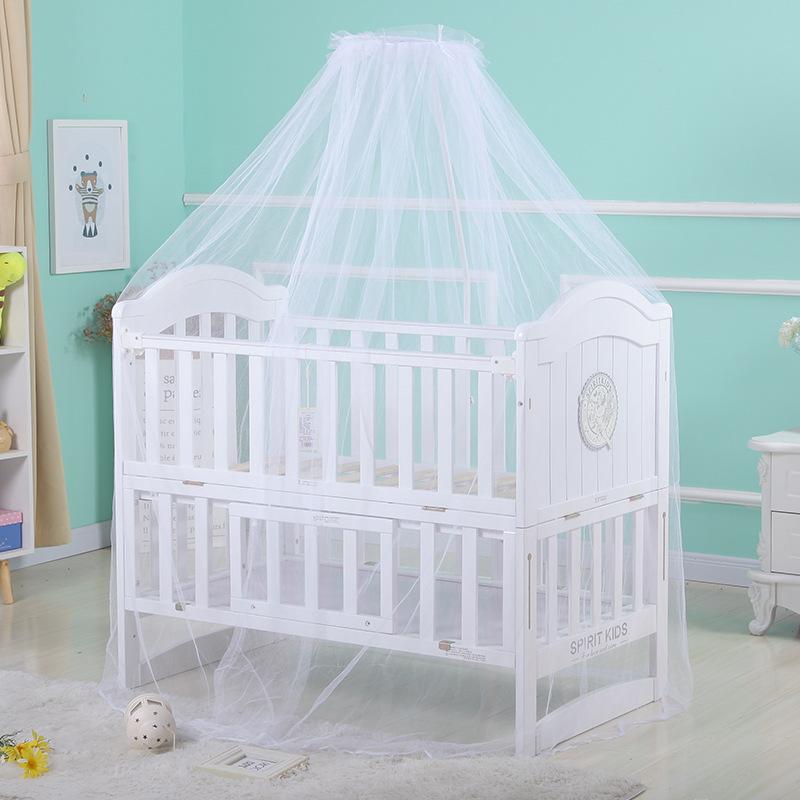 Summer Mosquito Net Baby Canopy Bed Net Stand Infant Cot Dome Mosquito Netting Hanging Bed Curtain Support Foldable Crib Tent