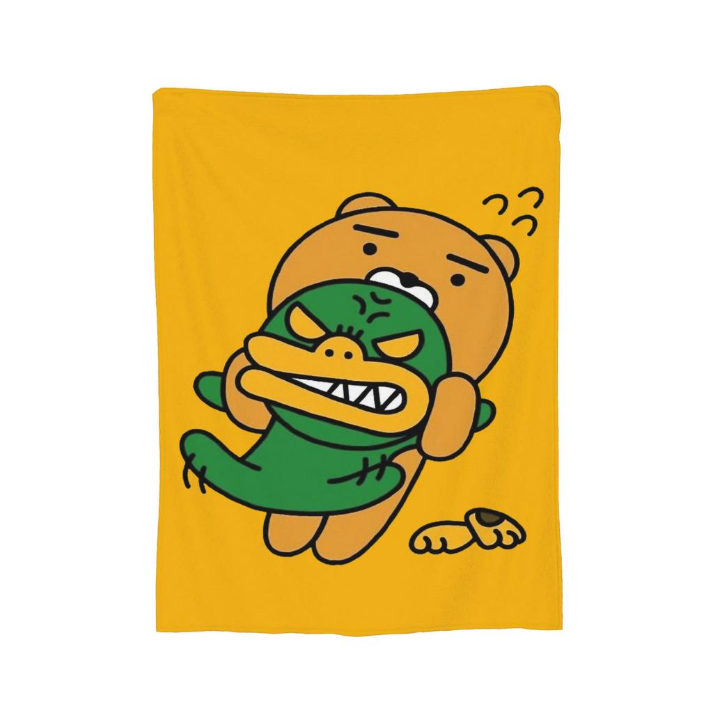 K-Kakaos F-Friends Apeach Heart blankets Fleece All Season Multifunction Warm Throw blanket for Sofa Couch Rug Piece