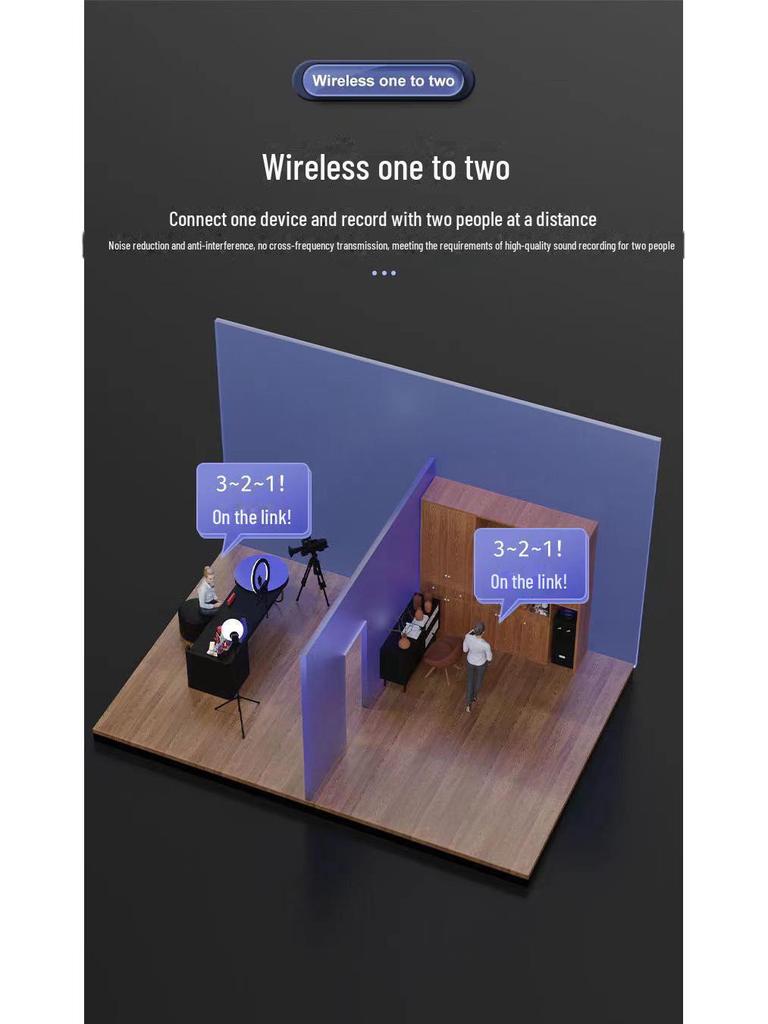 R8 Wireless Collar Microphone for Live Streaming & Karaoke - Noise Reduction & Recording