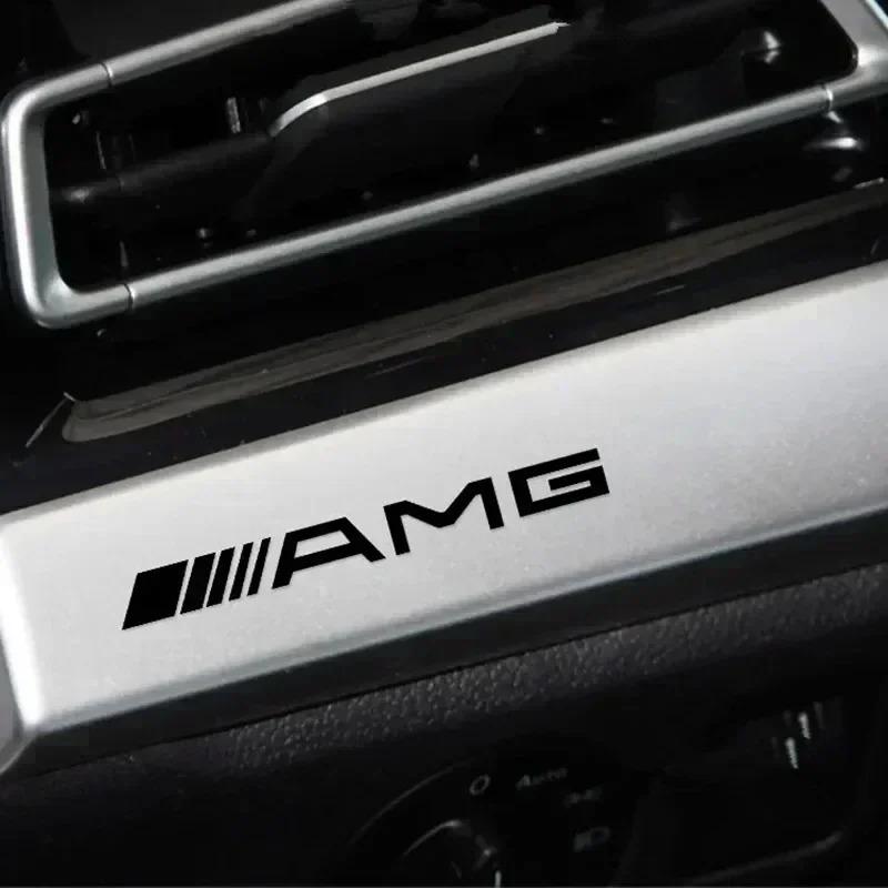 Car Logo Stickers Metal Emblem Interior Random Stickers Steering Wheel Decal Metal Emblem for Mercedes W213 W204 Benz A B W212