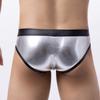 Мужское сексуальное нижнее белье Эротика для пениса Искусственная кожа Смешные трусы Открытая промежность Карман для мужчин Трусы Гей трусы