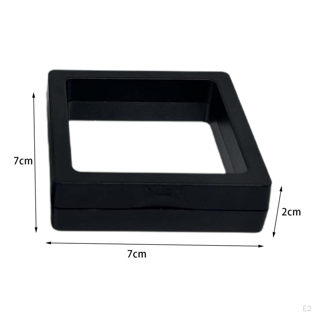 4 шт., 3D плавающая рамка, коробка для монет, подставки для черных ювелирных изделий, для хранения