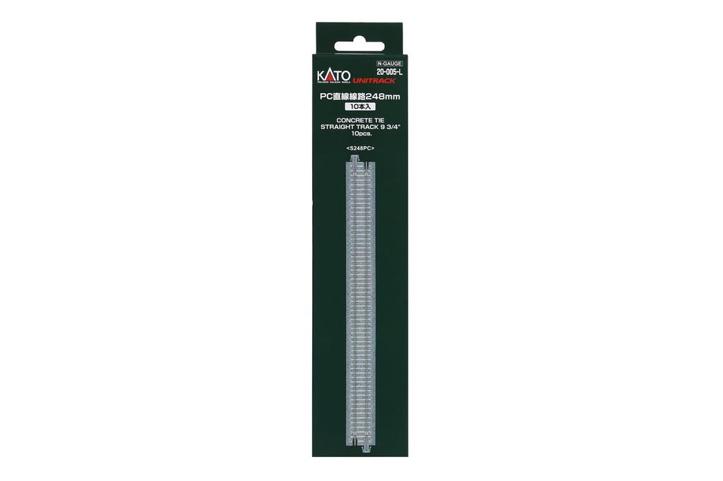 KATO KATO N Gauge PC Straight Track 248mm 10pcs Railway Model Supplies 20-005-L