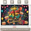 2D plane polyester fiber colorful 45th birthday celebration background fabric interior and exterior decoration