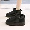 Женские плоские зимние ботинки-дутики, новые, с круглым носком, рукавом, толстой подошвой, противоскользящие, износостойкие, короткие ботинки