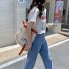 Fashionable Printed Canvas Tote Bag Large Capacity Shoulder Bag For Everyday Use