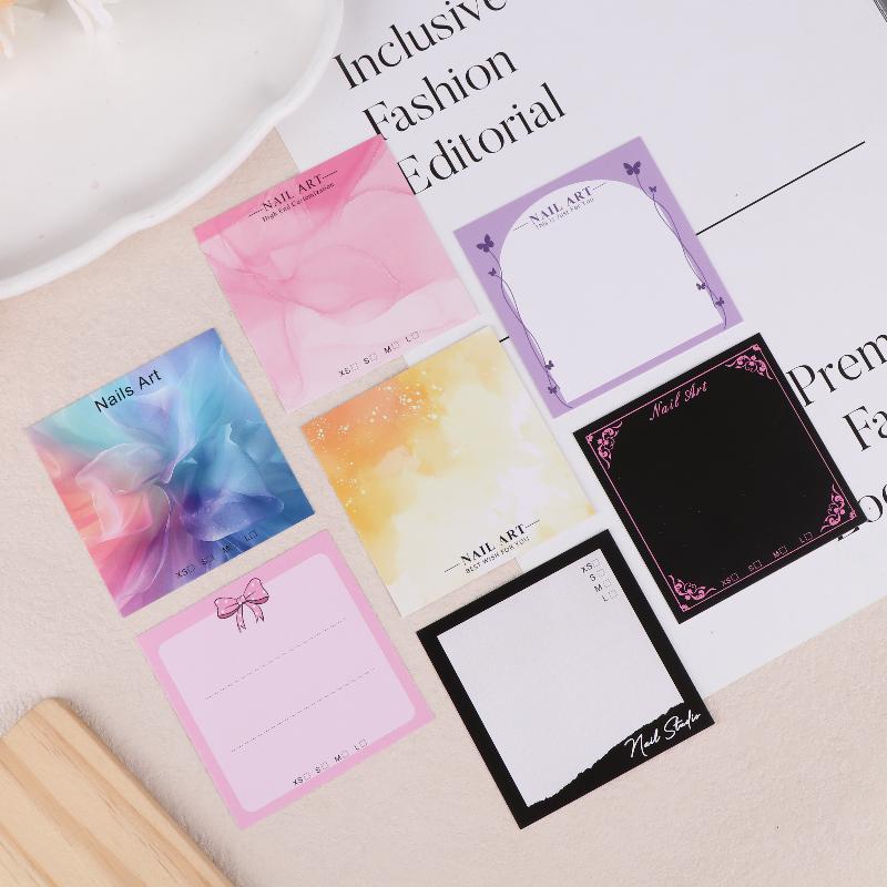 20 листов Накладные ногти на клеевой основе Нижняя карточка-бабочка Картонный реквизит для фото Ручной работы Искусственные ногти Арт-типсы Дисплей Шоу-карточка Инструменты для маникюра