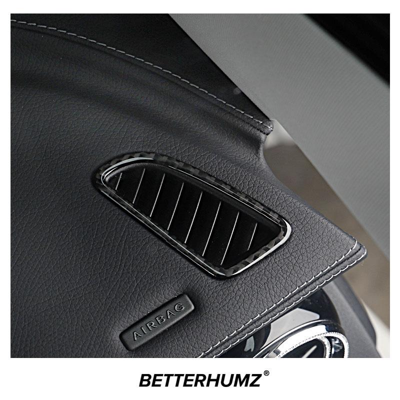 For Mercedes Benz W205 C180 C200 C300 C Class Carbon Fiber Dashboard Air Vent Trim Cover Sticker Car Interior Tuning Accessories