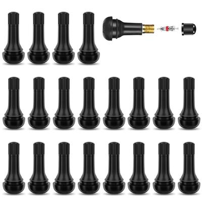 Воздушный клапан TR413, Набор из 20 штук с золотником, Вентиль для шины, Сменный резиновый клапан