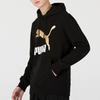 Puma Classics Metallic Logo Hoodie Men Hoodie Black 535341-01