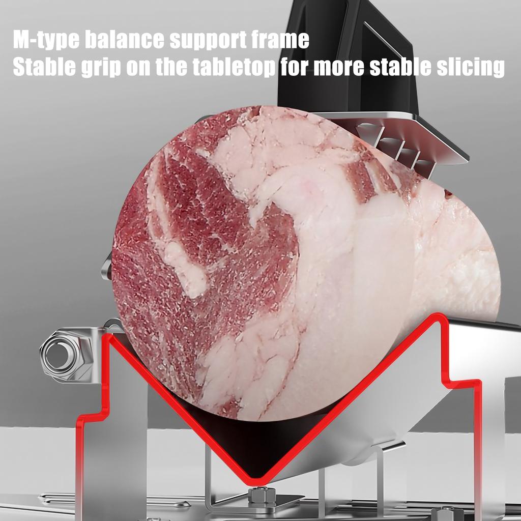 304 Stainless Steel Food Slicer Household Manual Frozen Meat Slicer Beef and Mutton Roll Quickly Slice for Cooking of BBQ HotPot