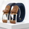 Эластичный ремень для мужчин и женщин, повседневный ремень для джинсов, плетеный ремень, стальная пряжка